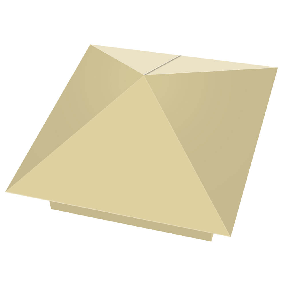 Колпак металлический 400х400мм RAL1014 Бежевый заборный Нефтеюганск фото