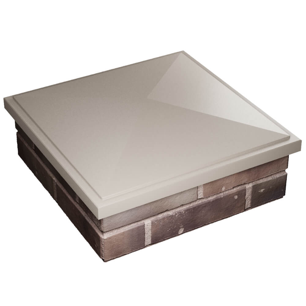 Колпак Zking БонаМоно Бежевый на столб 2х2 кирпича (515х515, 530х530мм) в Нефтеюганске фото