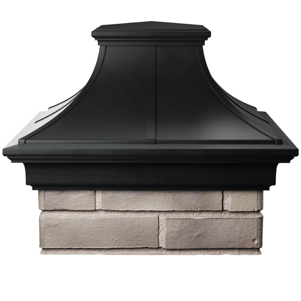 Колпак Zking Монблан Премиум Черный на столб 1.5х1.5 кирпича (385х385мм) Нефтеюганск фото