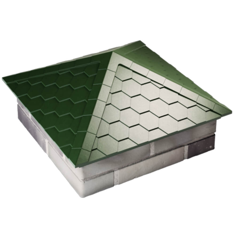 Колпак Zking Эверест Зеленый на столб 2х2 кирпича (535х535мм) Нефтеюганск фото