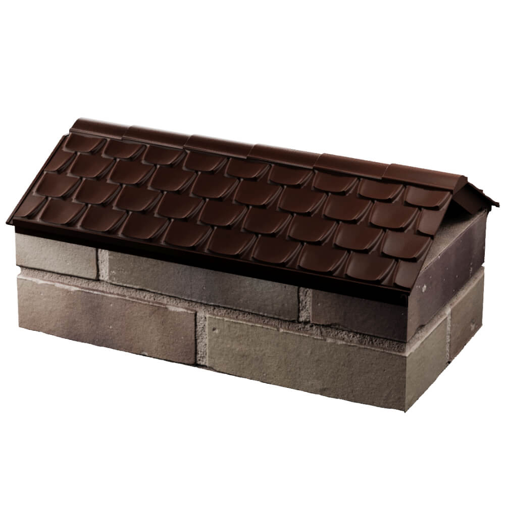 Парапет Zking Эльбрус Коричневый с посадкой на 1 кирпич (255мм) в Нефтеюганске фото