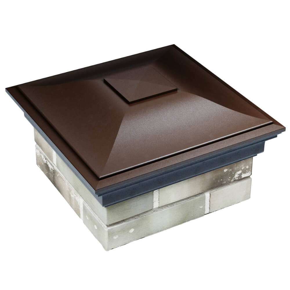 Колпак Zking Монблан Коричневый на столб 1.5х1.5 кирпича (385х385мм) в Нефтеюганске фото