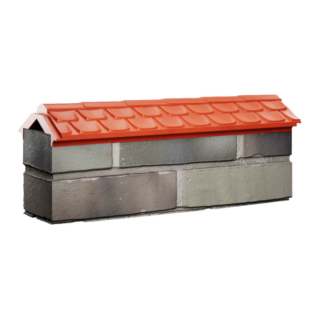 Парапет Zking Эльбрус Красный с посадкой на 0.5 кирпича (130мм) Нефтеюганск фото