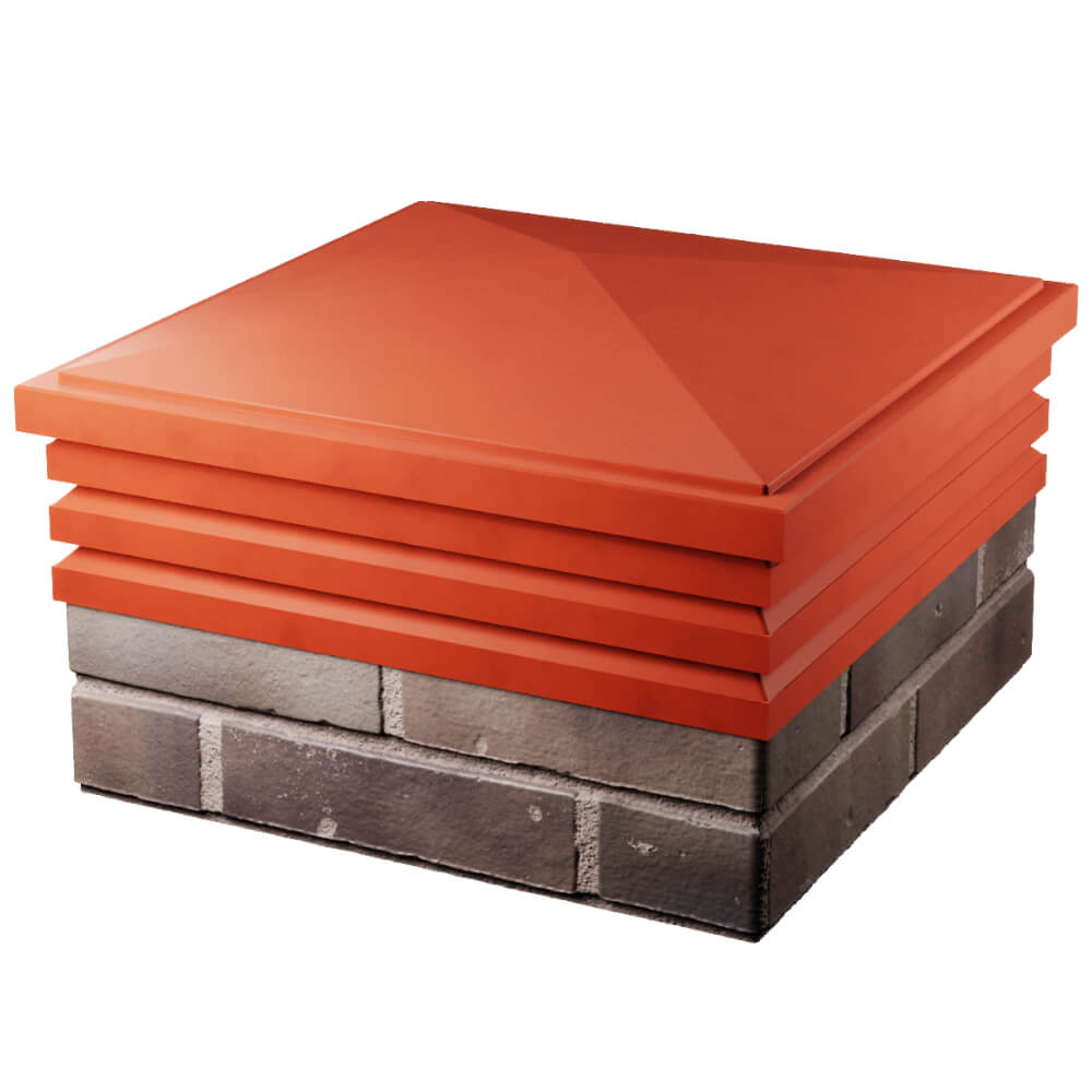 Колпак Zking Бона ХайТек Красный на столб 2х2 кирпича (513х513мм) в Нефтеюганске фото