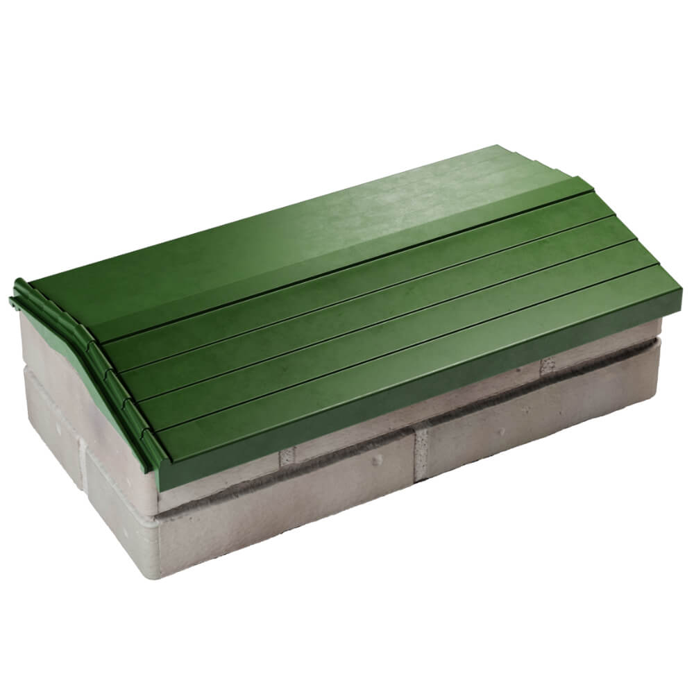 Парапет Zking Бона ХайТек Зеленый с посадкой на 1 кирпич (200/225/255мм) в Нефтеюганске фото