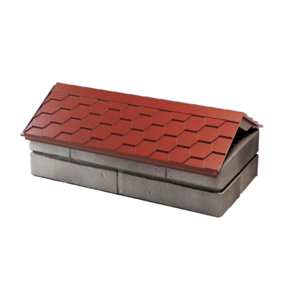 Парапет Zking Эверест Красный с посадкой на 1 кирпич (200/225/255мм) в Нефтеюганске фото