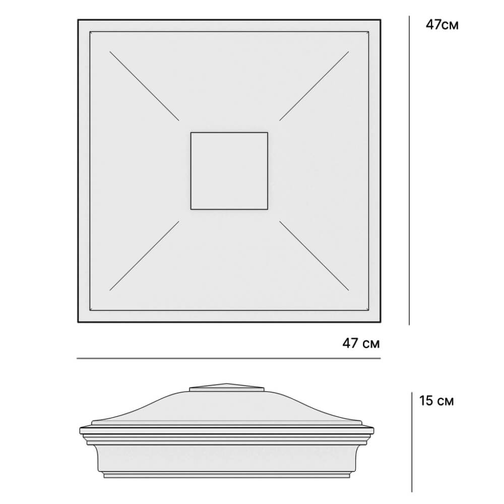 Колпак Zking Монблан Коричневый на столб 1.5х1.5 кирпича (385х385мм) в Нефтеюганске фото