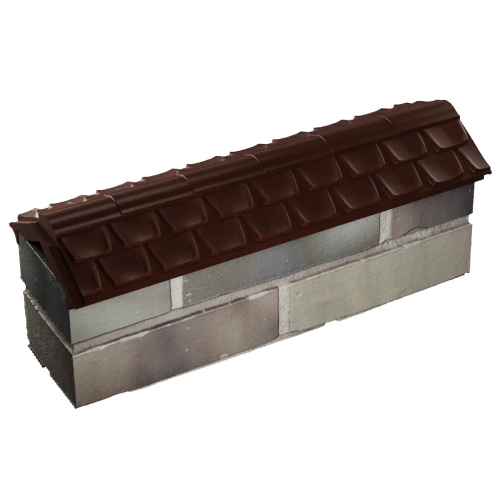 Парапет Zking Эльбрус Коричневый с посадкой на 0.5 кирпича (130мм) в Нефтеюганске фото