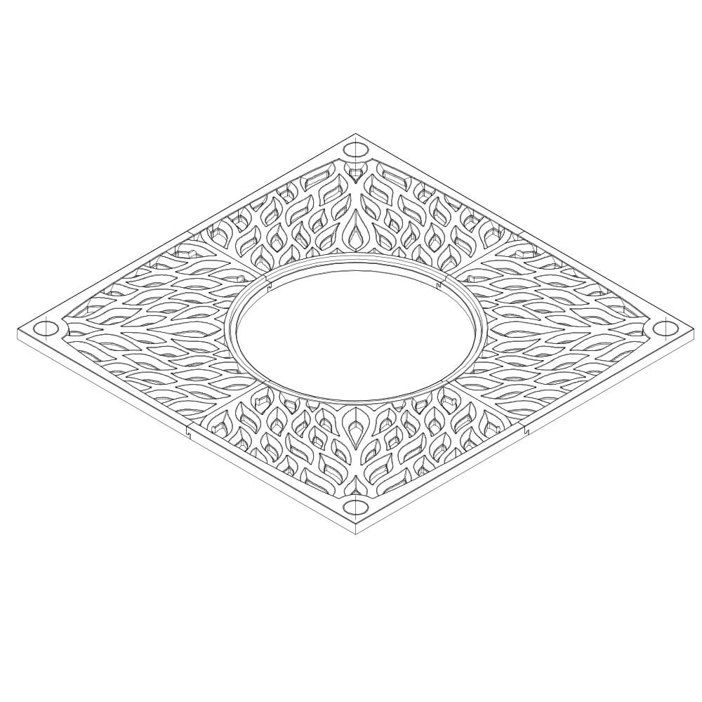 Приствольная решетка для дерева ZKING CRUST 2х2м Черная в Нефтеюганске фото