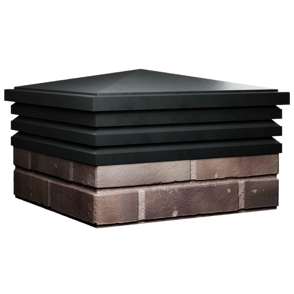 Колпак Zking Бона ХайТек Черный на столб 2х2 кирпича (513х513мм) в Нефтеюганске фото