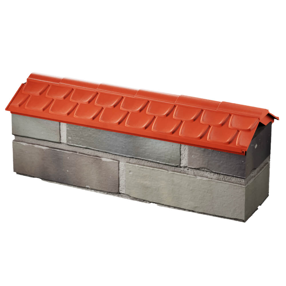 Парапет Zking Эльбрус Красный с посадкой на 0.5 кирпича (130мм) в Нефтеюганске фото