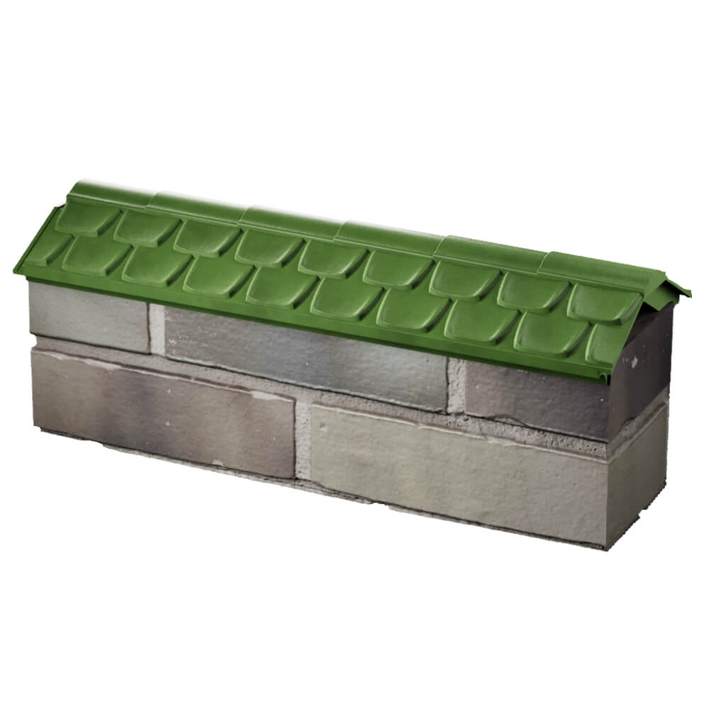 Парапет Zking Эльбрус Зеленый с посадкой на 0.5 кирпича (130мм) в Нефтеюганске фото