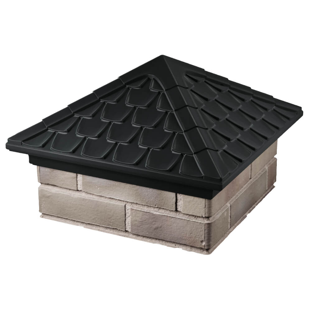 Колпак Zking Эльбрус Черный на столб 1.5х1.5 кирпича (385х385мм) в Нефтеюганске фото