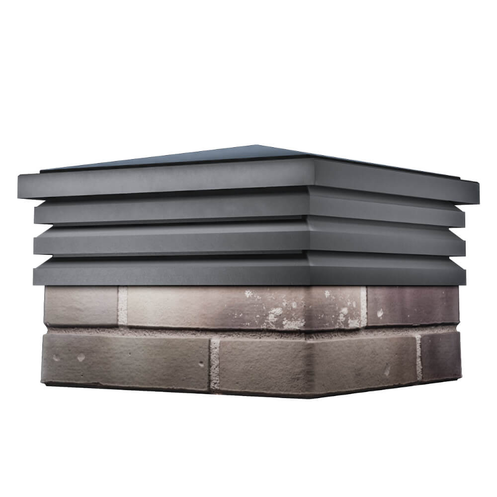 Колпак Zking Бона ХайТек Серый на столб 1.5х1.5 кирпича (385х385мм) в Нефтеюганске фото