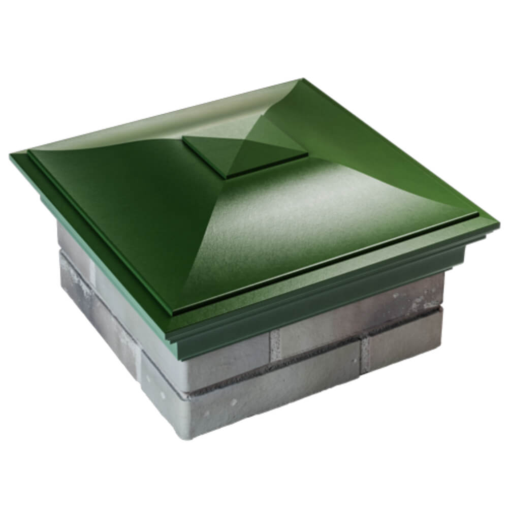 Колпак Zking Монблан Зеленый на столб 1.5х1.5 кирпича (385х385мм) в Нефтеюганске фото