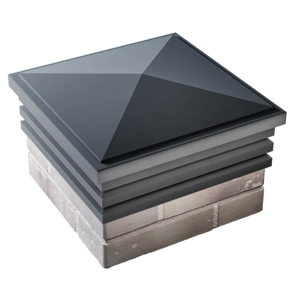 Колпак Zking Бона ХайТек Серый на столб 1.5х1.5 кирпича (385х385мм) в Нефтеюганске фото