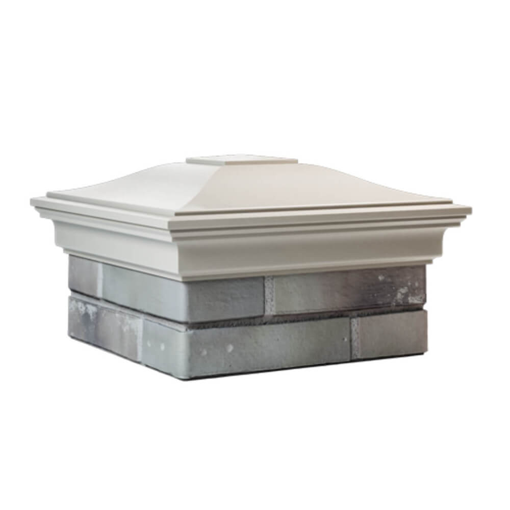 Колпак Zking Монблан Бежевый на столб 1.5х1.5 еврокирпича 0.7НФ (355х355мм) в Нефтеюганске фото