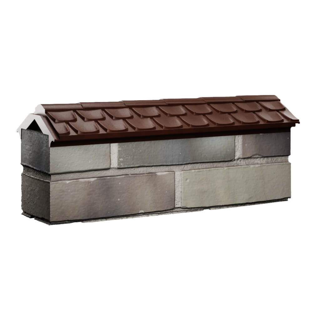 Парапет Zking Эльбрус Коричневый с посадкой на 0.5 кирпича (130мм) Нефтеюганск фото