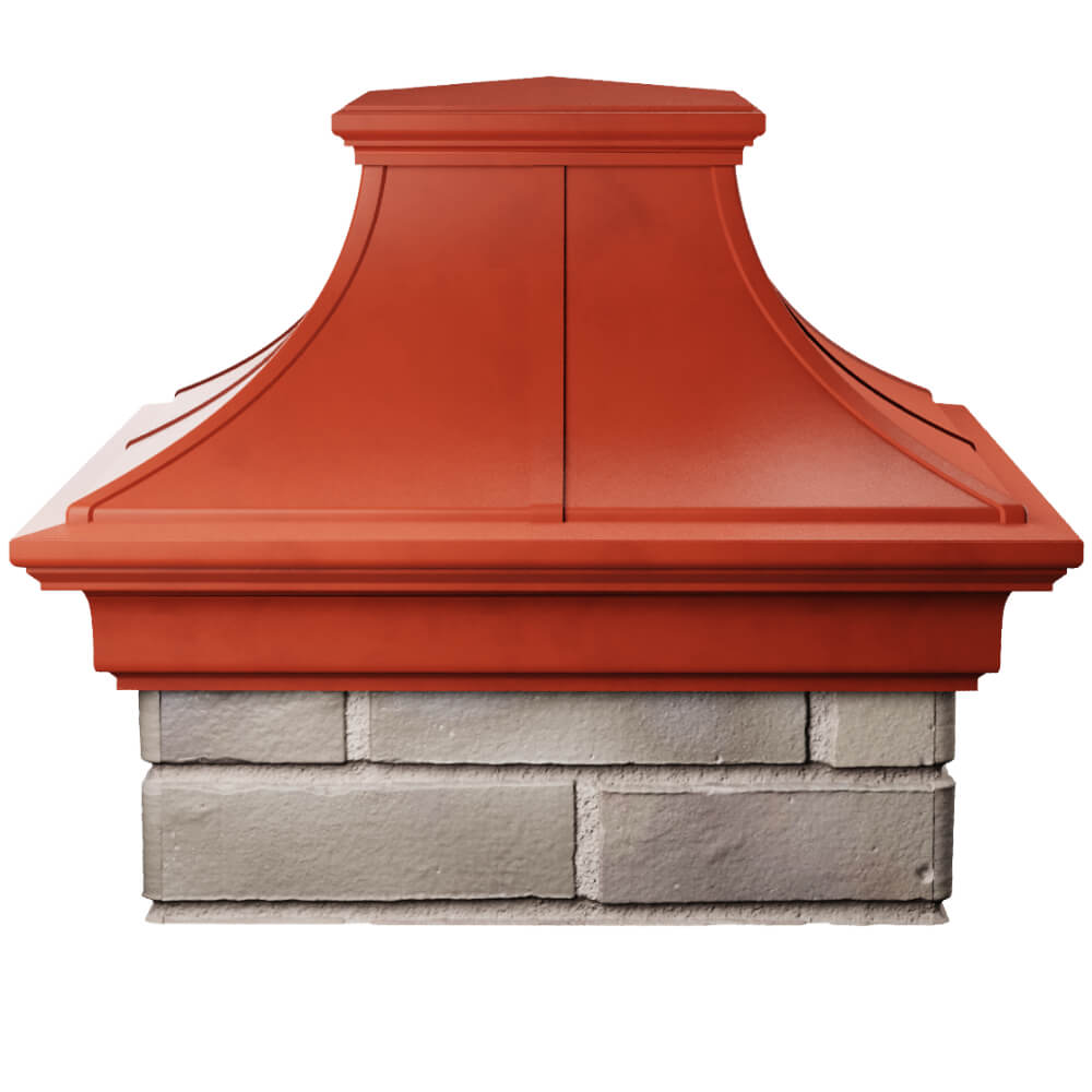 Колпак Zking Монблан Премиум Красный на столб 1.5х1.5 кирпича (385х385мм) Нефтеюганск фото