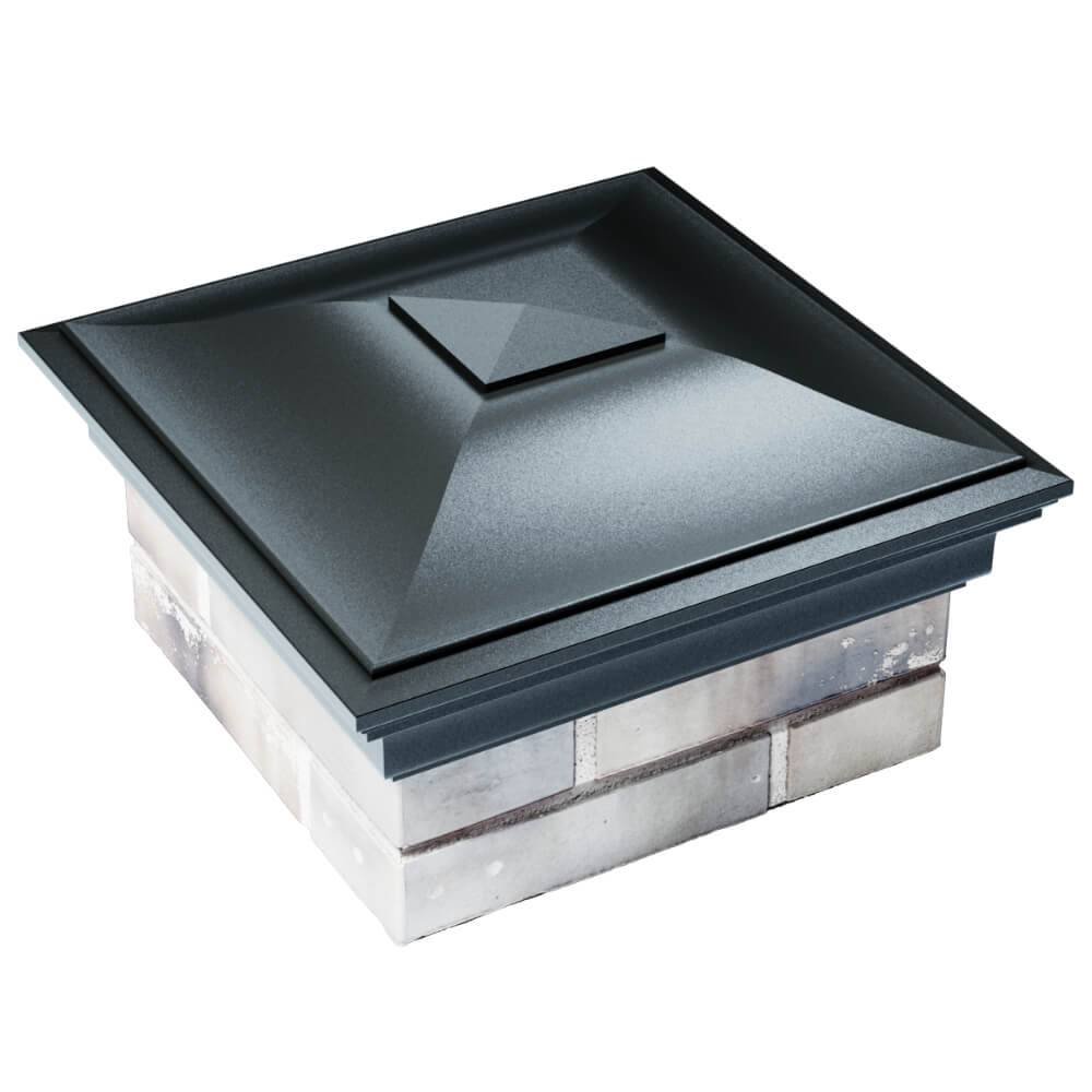 Колпак Zking Монблан Черный на столб 1.5х1.5 кирпича (385х385мм) в Нефтеюганске фото