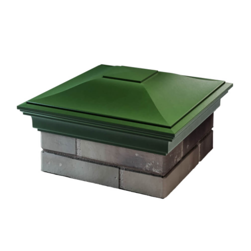 Колпак Zking Монблан Зеленый на столб 1.5х1.5 еврокирпича 0.7НФ (355х355мм) в Нефтеюганске фото