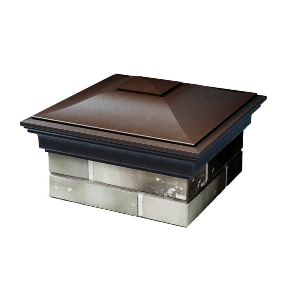 Колпак Zking Монблан Коричневый на столб 1.5х1.5 еврокирпича 0.7НФ (355х355мм) в Нефтеюганске фото