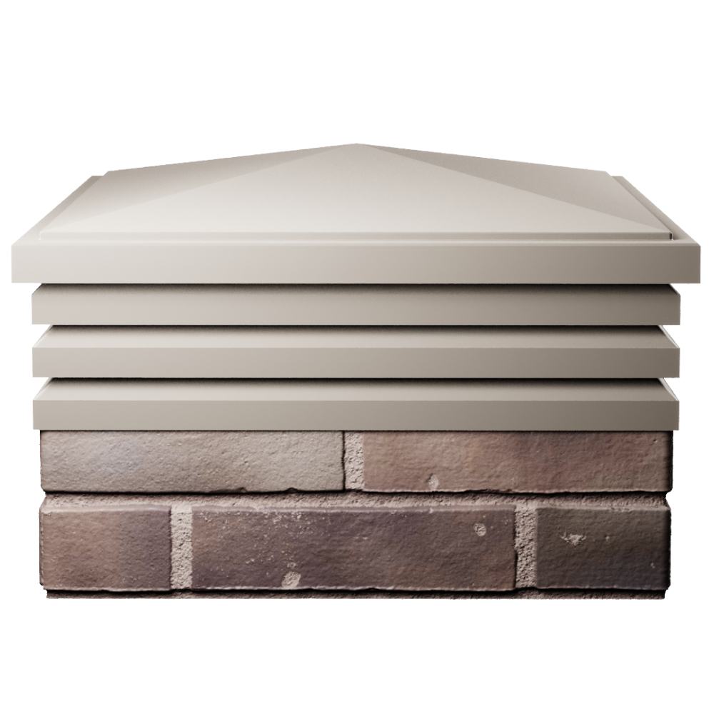 Колпак Zking Бона ХайТек Бежевый на столб 2х2 кирпича (513х513мм) Нефтеюганск фото