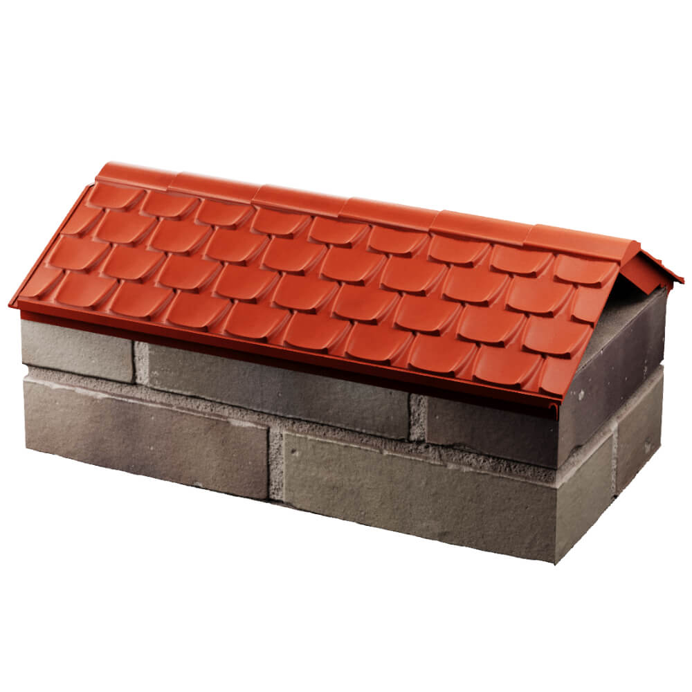 Парапет Zking Эльбрус Красный с посадкой на 1 кирпич (255мм) в Нефтеюганске фото