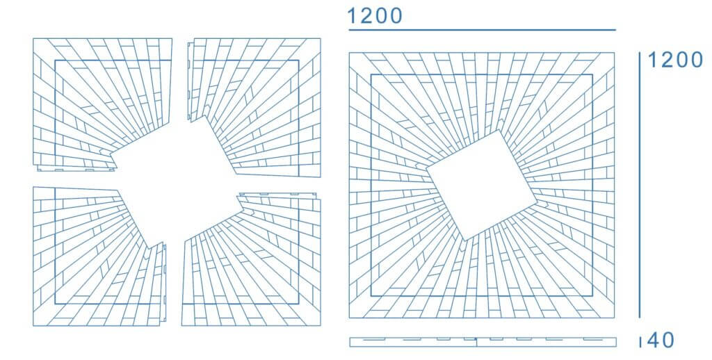 Приствольная решетка для дерева ZKING ATMOSPHERE 1.2х1.2м Бежевая в Нефтеюганске фото