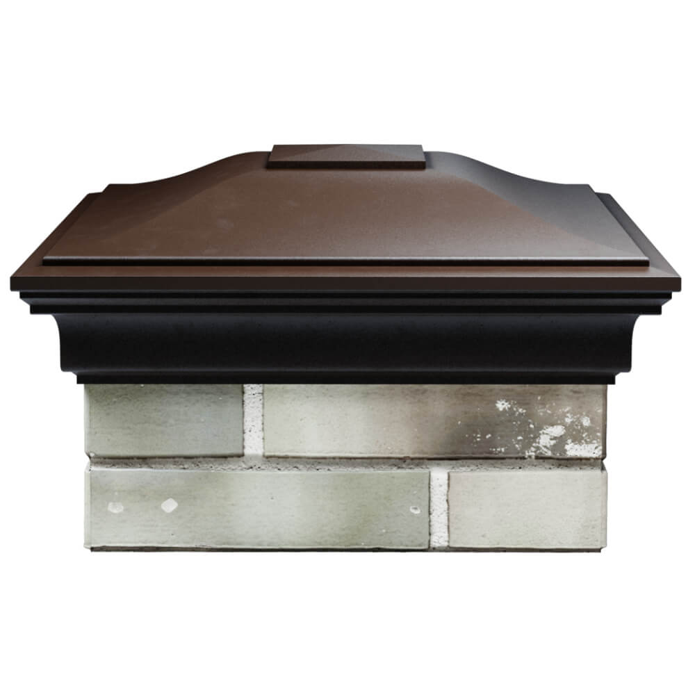 Колпак Zking Монблан Коричневый на столб 1.5х1.5 кирпича (385х385мм) Нефтеюганск фото