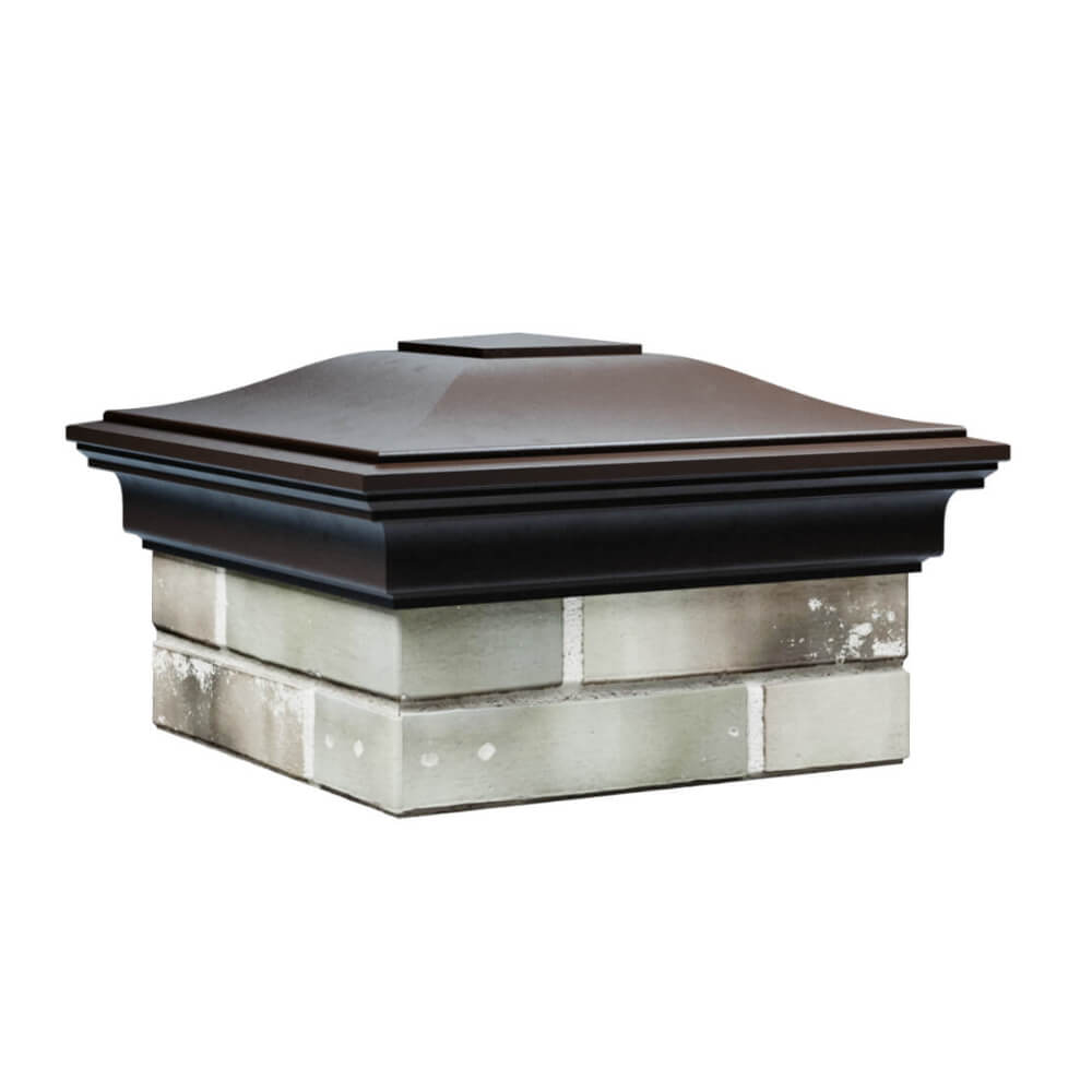 Колпак Zking Монблан Коричневый на столб 1.5х1.5 еврокирпича 0.7НФ (355х355мм) в Нефтеюганске фото