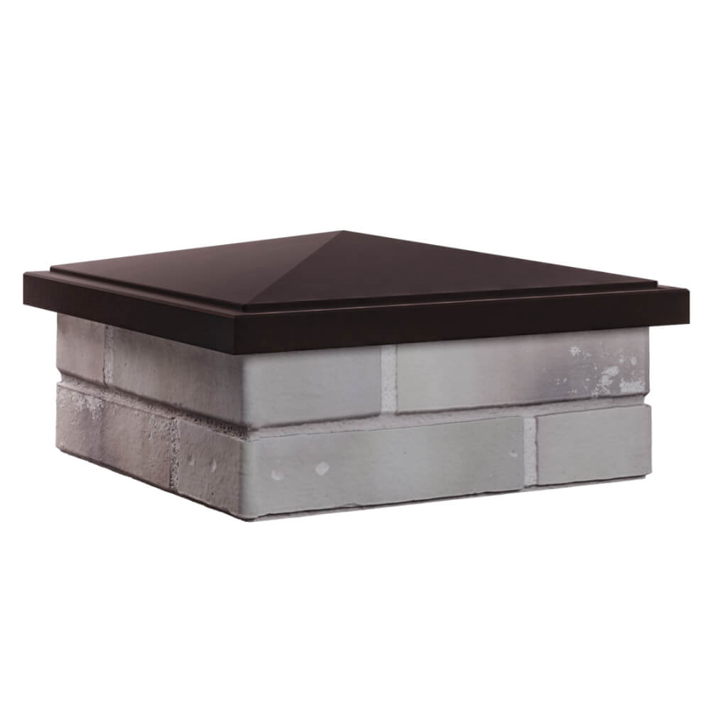 Колпак Zking БонаМоно Коричневый на столб 1.5х1.5 кирпича (385х385, 400х400мм) в Нефтеюганске фото