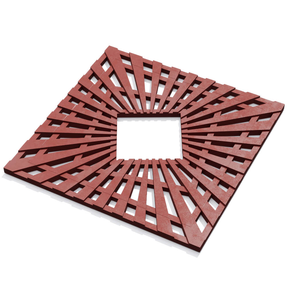 Приствольная решетка для дерева ZKING ATMOSPHERE 1.2х1.2м Красная в Нефтеюганске фото