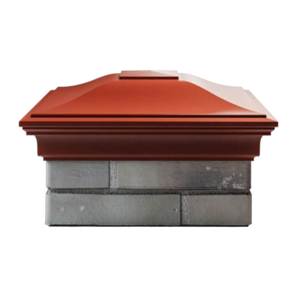 Колпак Zking Монблан Красный на столб 1.5х1.5 еврокирпича 0.7НФ (355х355мм) Нефтеюганск фото