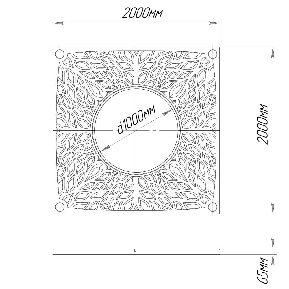 Приствольная решетка для дерева ZKING CRUST 2х2м Черная в Нефтеюганске фото