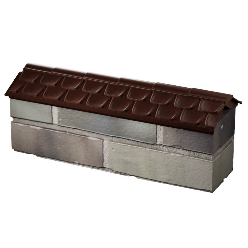 Парапет Zking Эльбрус Коричневый с посадкой на 0.5 кирпича (130мм) в Нефтеюганске фото