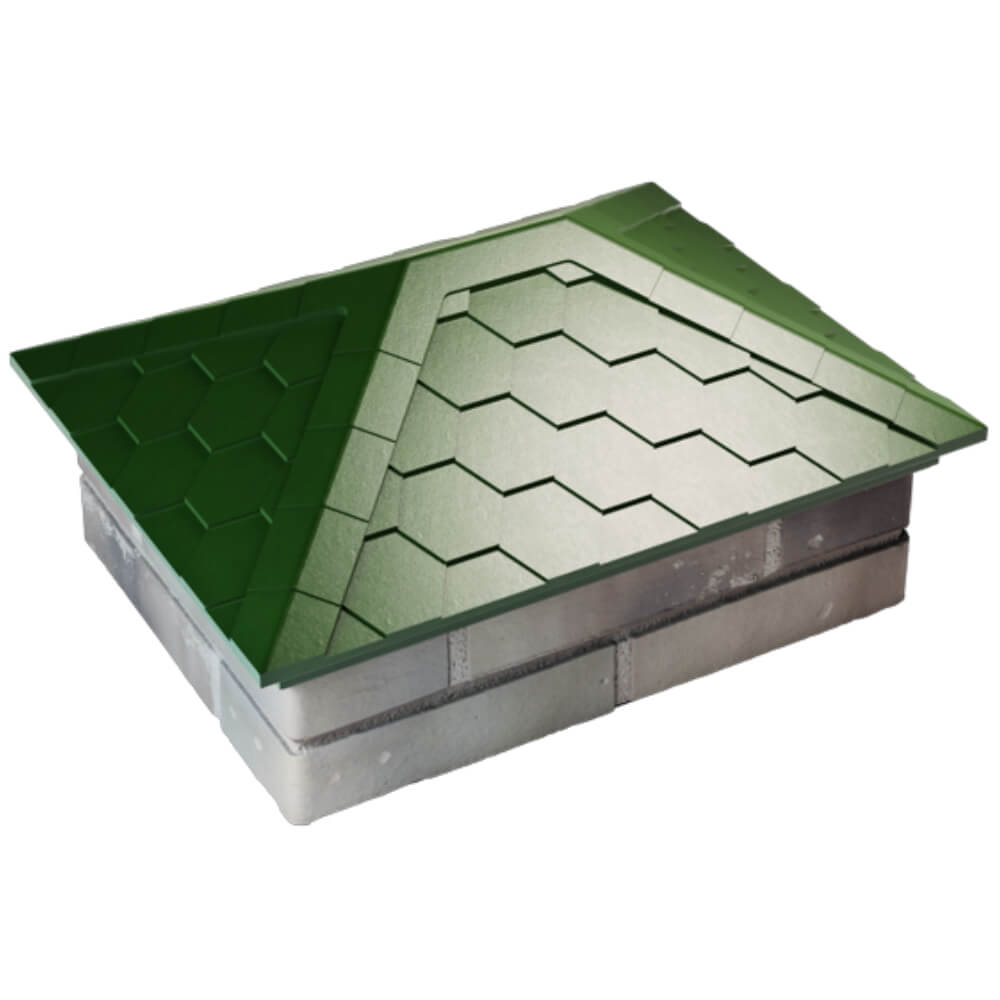 Колпак Zking Эверест Зеленый на столб 2х1.5 кирпича (520х390мм) Нефтеюганск фото