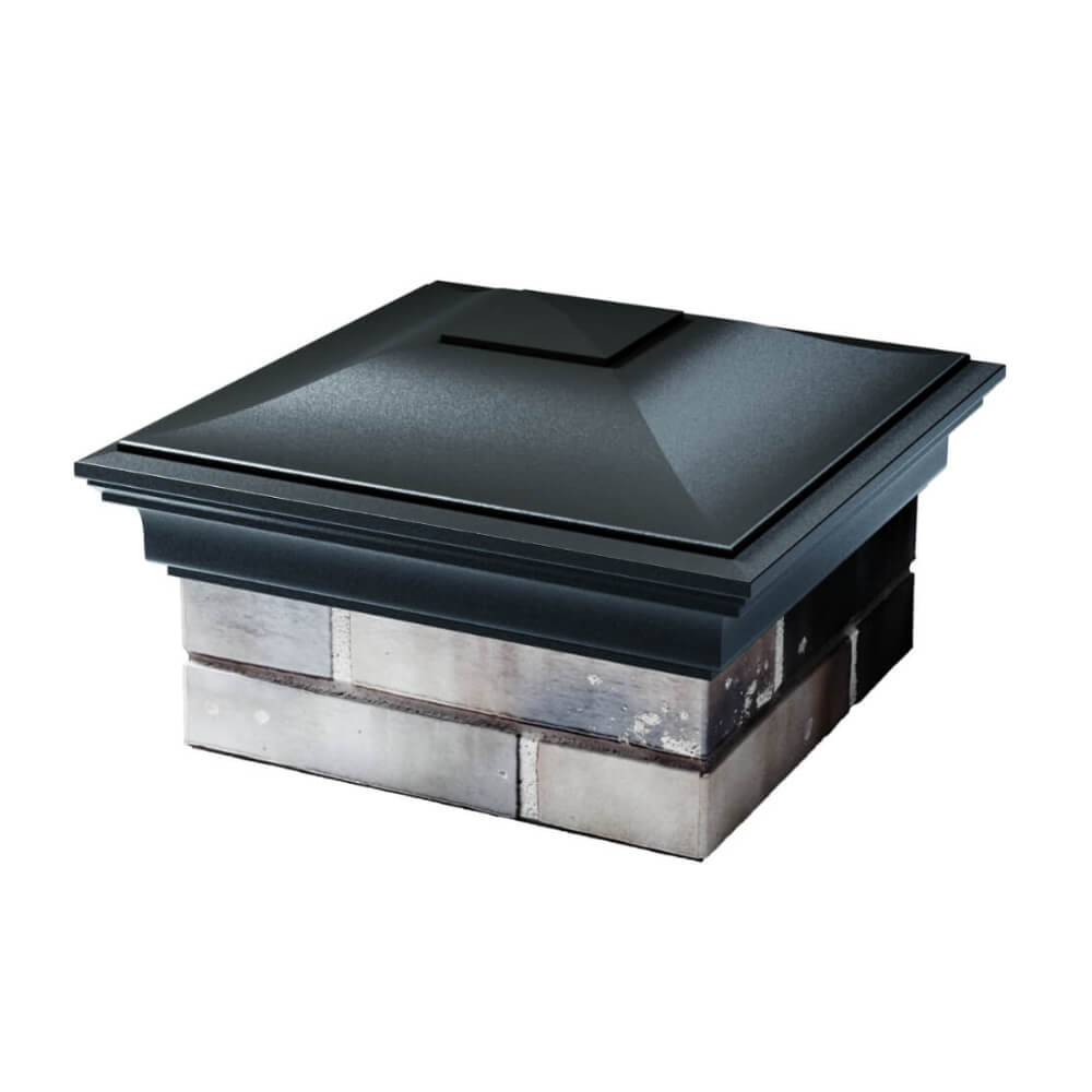 Колпак Zking Монблан Черный на столб 1.5х1.5 еврокирпича 0.7НФ (355х355мм) в Нефтеюганске фото