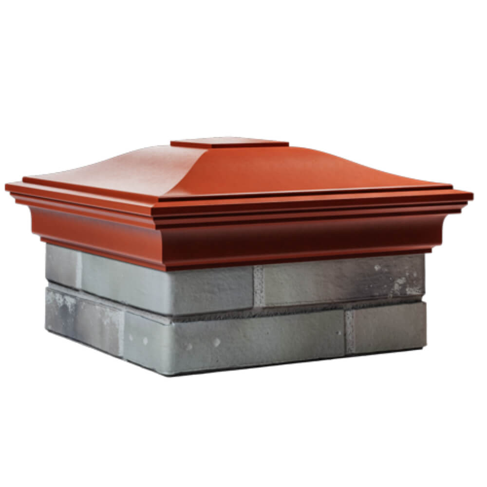 Колпак Zking Монблан Красный на столб 1.5х1.5 кирпича (385х385мм) в Нефтеюганске фото