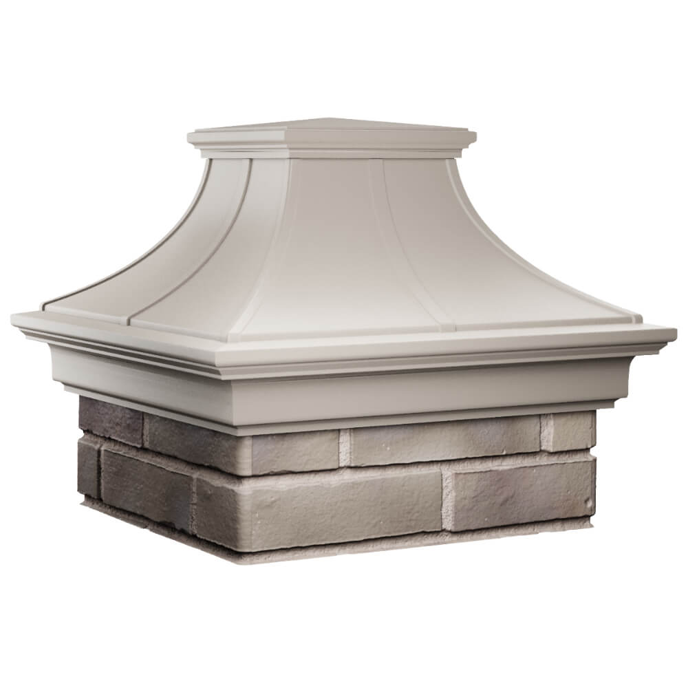 Колпак Zking Монблан Премиум Бежевый на столб 1.5х1.5 кирпича (385х385мм) в Нефтеюганске фото