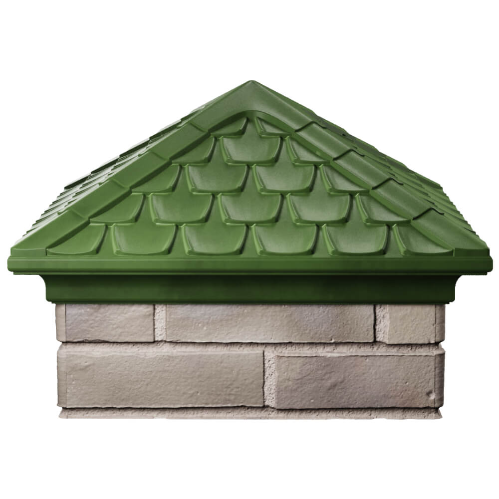 Колпак Zking Эльбрус Зеленый на столб 1.5х1.5 кирпича (385х385мм) Нефтеюганск фото