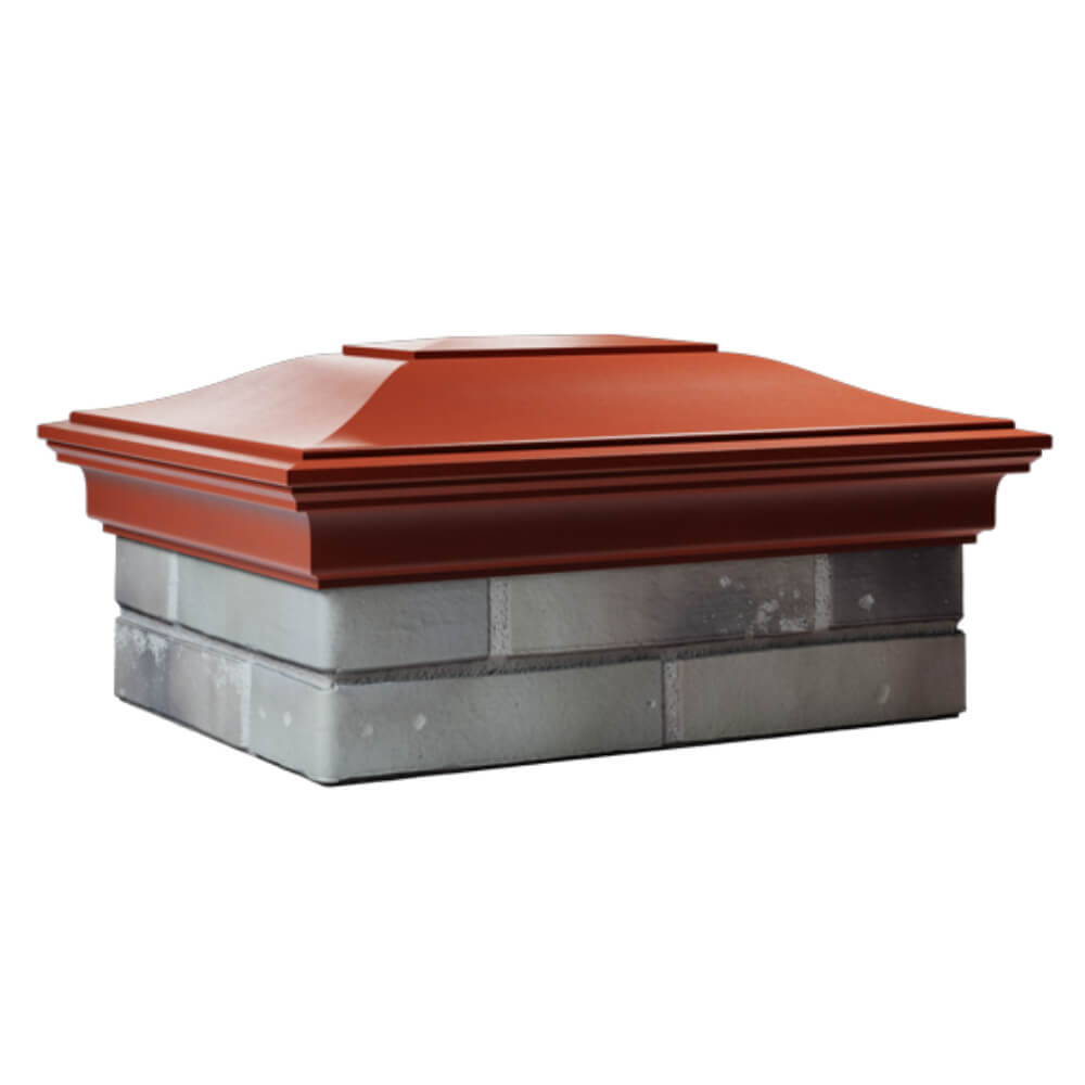 Колпак Zking Монблан Красный на столб 2х1.5 кирпича (515х385мм) в Нефтеюганске фото