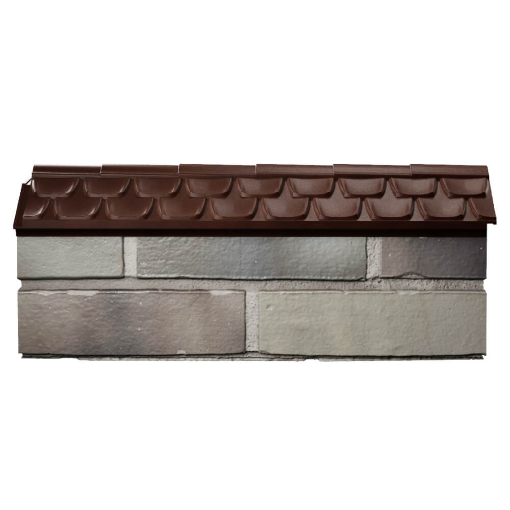 Парапет Zking Эльбрус Коричневый с посадкой на 0.5 кирпича (130мм) в Нефтеюганске фото