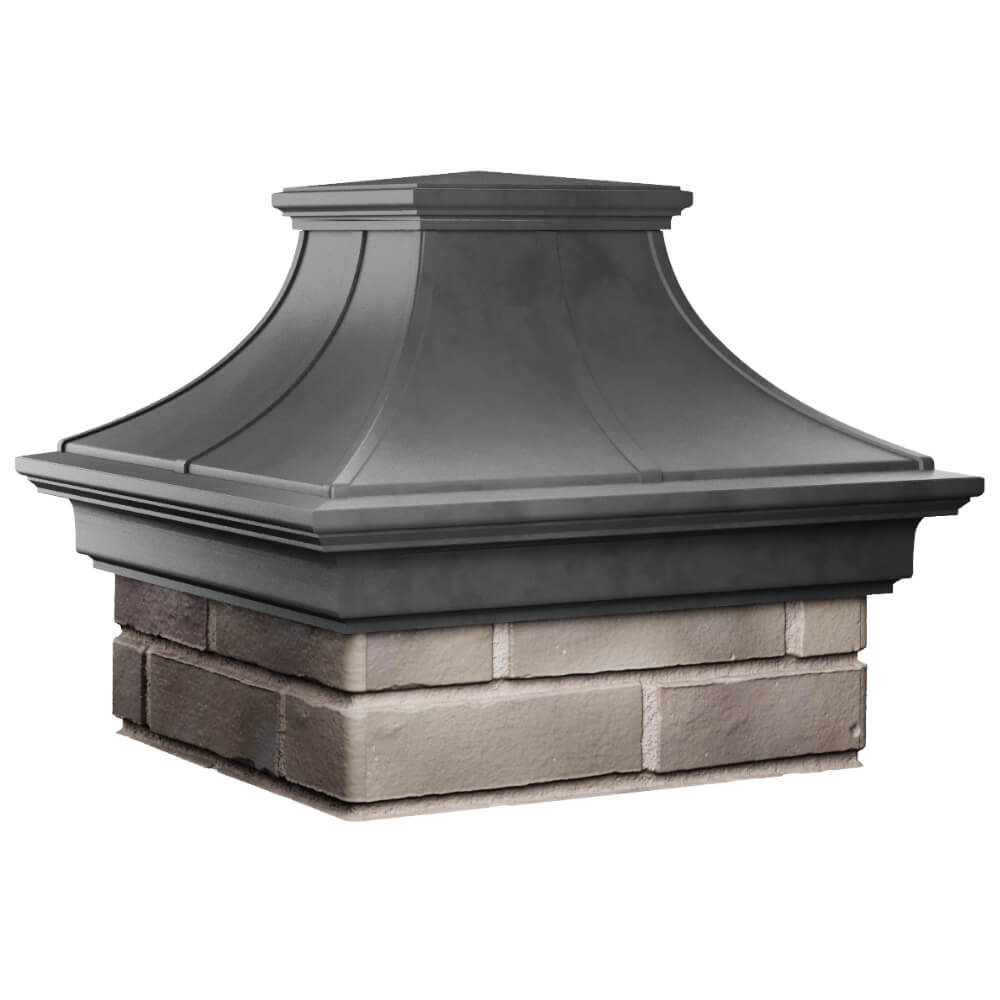 Колпак Zking Монблан Премиум Серый на столб 1.5х1.5 кирпича (385х385мм) в Нефтеюганске фото