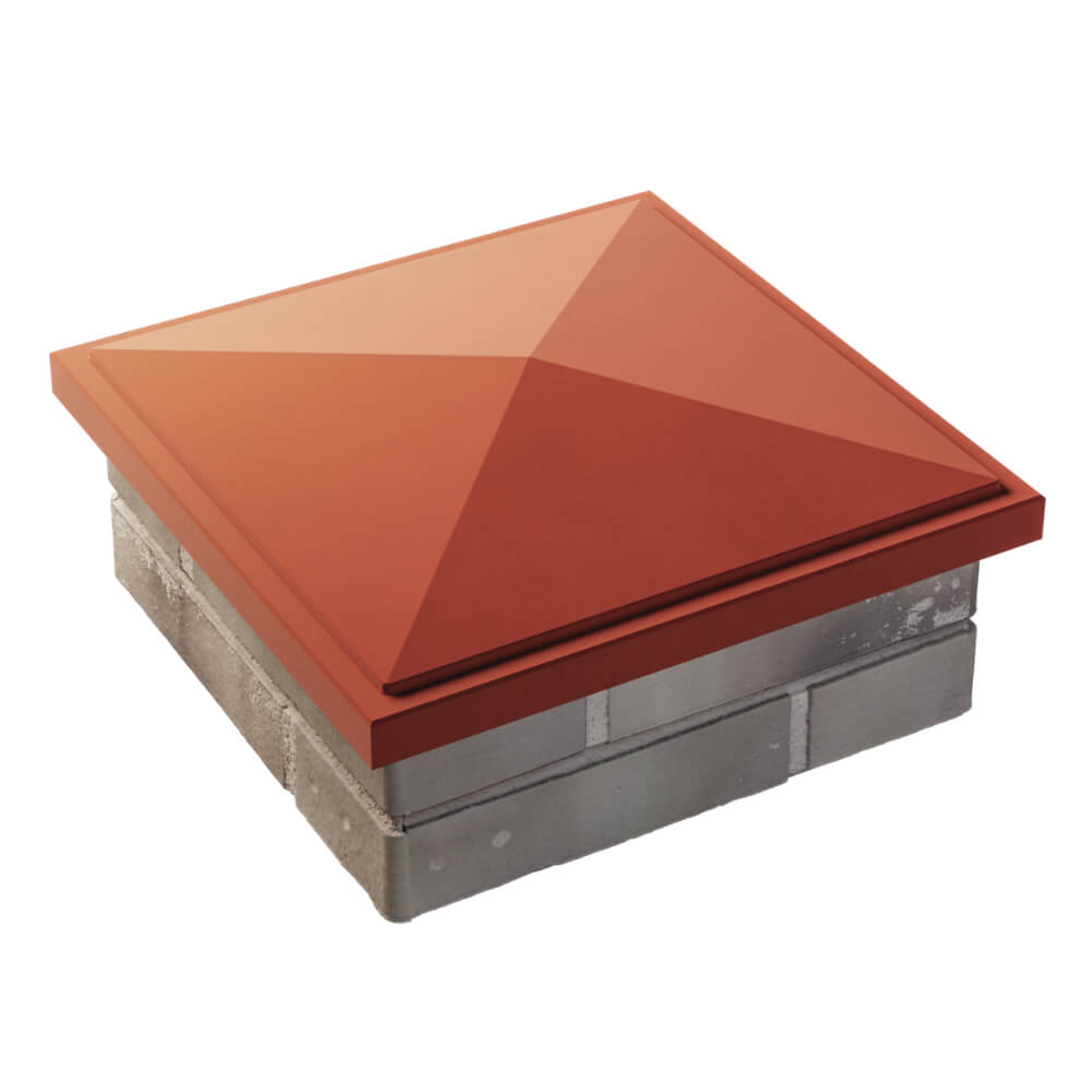 Колпак Zking БонаМоно Красный на столб 1.5х1.5 кирпича (385х385, 400х400мм) в Нефтеюганске фото