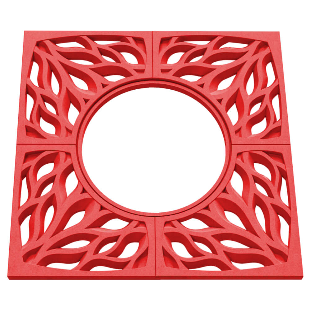 Приствольная решетка для дерева ZKING CRUST 1.2х1.2м Красная в Нефтеюганске фото