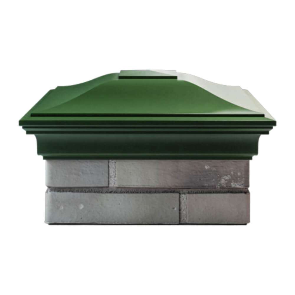 Колпак Zking Монблан Зеленый на столб 1.5х1.5 еврокирпича 0.7НФ (355х355мм) Нефтеюганск фото