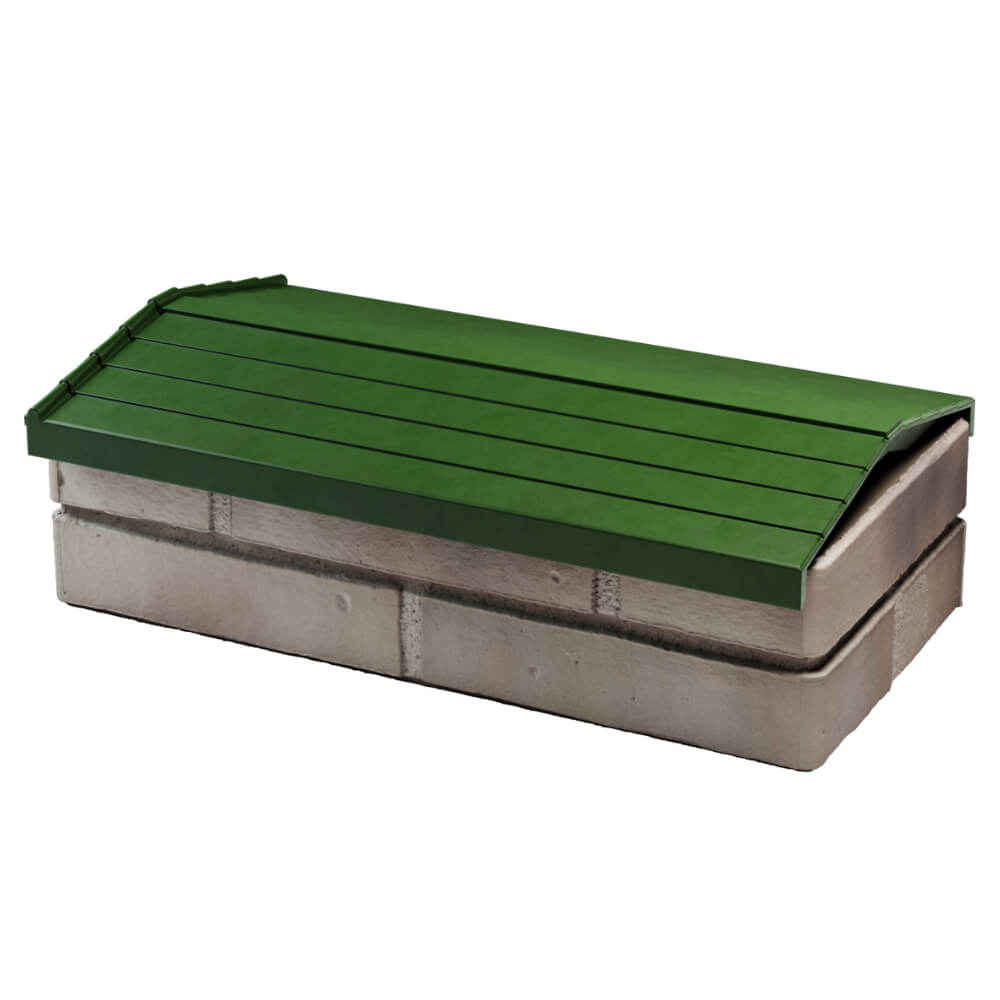 Парапет Zking Бона ХайТек Зеленый с посадкой на 1 кирпич (200/225/255мм) в Нефтеюганске фото