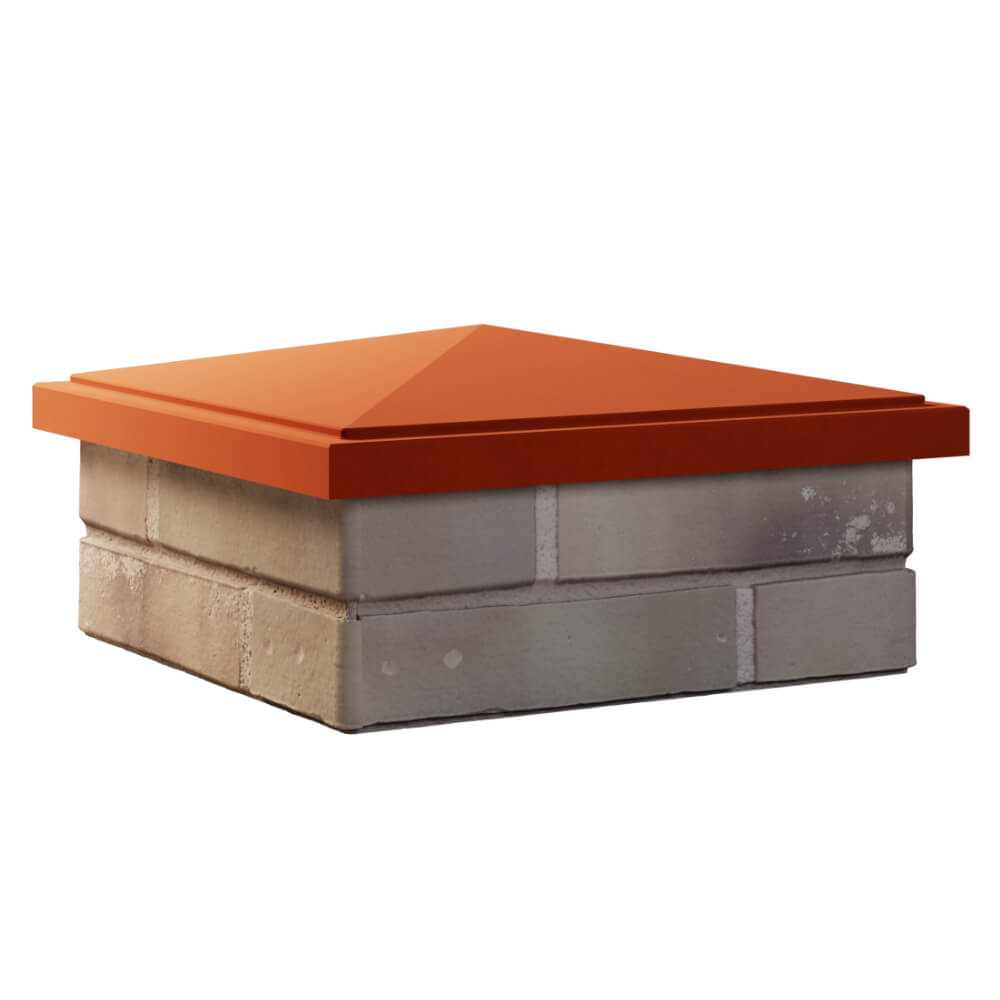 Колпак Zking БонаМоно Красный на столб 1.5х1.5 кирпича (385х385, 400х400мм) в Нефтеюганске фото