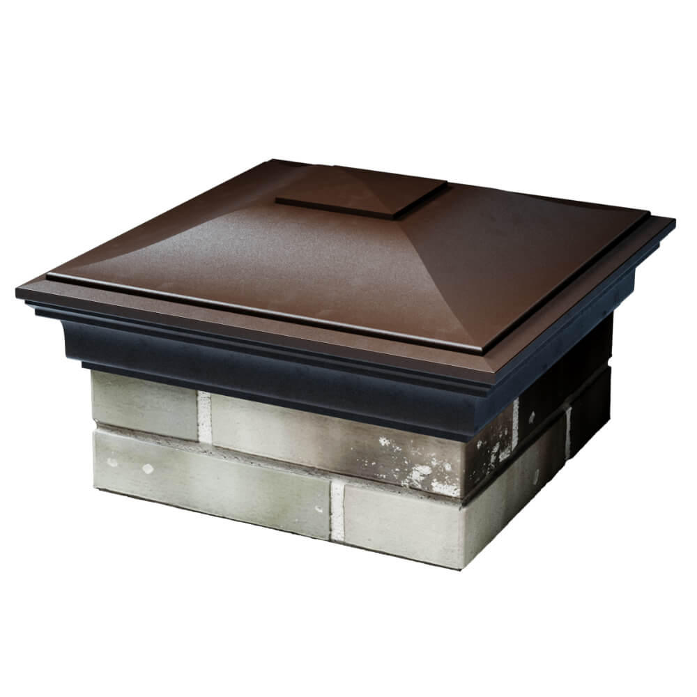 Колпак Zking Монблан Коричневый на столб 1.5х1.5 кирпича (385х385мм) в Нефтеюганске фото